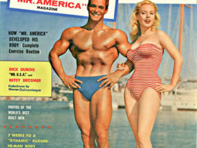 MUSCLE BUILDER - Dick Dubois Betty Weider-December 1957-bodybuilding.... muscle....fitness...vintage...historic...famous magazine cover...golden age